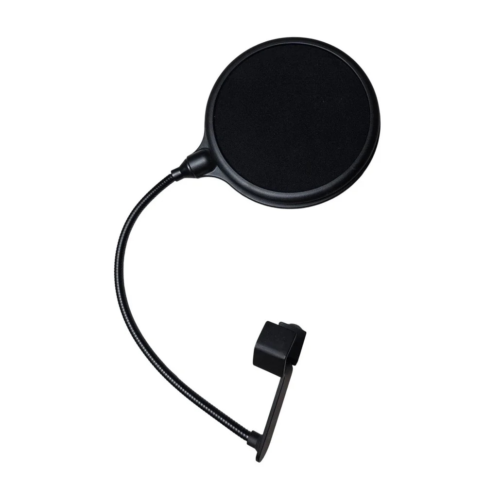Universal Microphone Pop Filter Flexible Gooseneck Mic Shield Black‎ 6 Inch H2